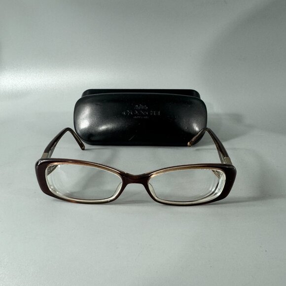 Coach Women's Eyeglasses Fionna 2010 Brown Rectangular Frame 49[]16 130 - Picture 6 of 12